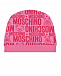 Розовый комплект: комбинезон, слюнявчик, шапка Moschino | Фото 4