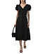 Платье миди черное MARGOT, рукав фонариком Saloni | Фото 3