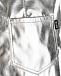 Серебристые шорты из эко-кожи MSGM | Фото 3