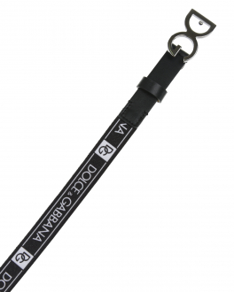 Эластичный ремень с логотипом Dolce&Gabbana Черный, арт. EC0060 AN551 8B939 | Фото 2