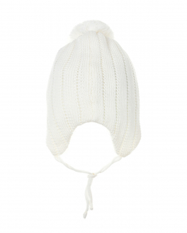 Белая шапка с цветочным декором Aletta Белый, арт. CR220852 1245 | Фото 2