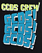 Черная футболка голубым логотипом GCDS | Фото 3
