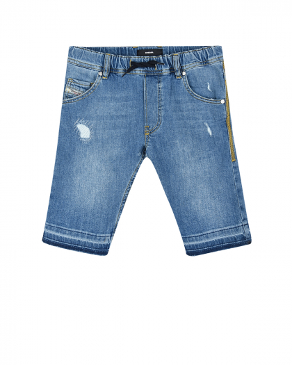 Голубые джинсовые шорты Diesel | Фото 1