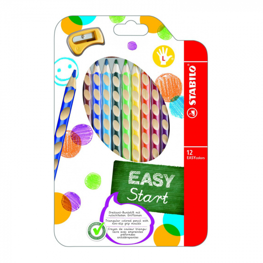 Набор цветных карандашей Easycolors (12 цветов) + точилка Stabilo | Фото 1