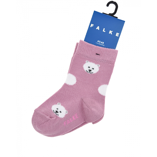 Розовые носки с принтом &quot;Мишки&quot; Falke | Фото 1