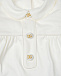 Комплект: комбинезон, слюнявчик и шапка, белый Dolce&Gabbana | Фото 8