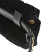 Черная бархатная сумка с вышивкой 12х4 см Monnalisa | Фото 9