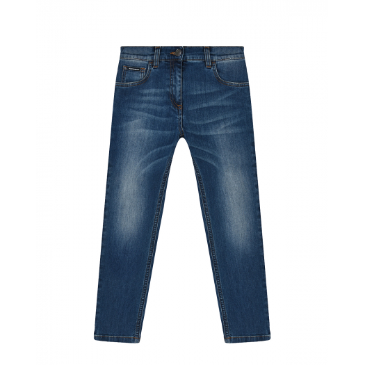 Синие выбеленные джинсы Dolce&Gabbana | Фото 1