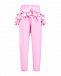 Розовые спортивные брюки с рюшами Natasha Zinko | Фото 2