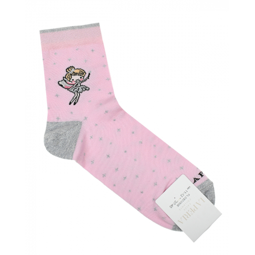 Розовые носки с принтом &quot;фея&quot; La Perla | Фото 1