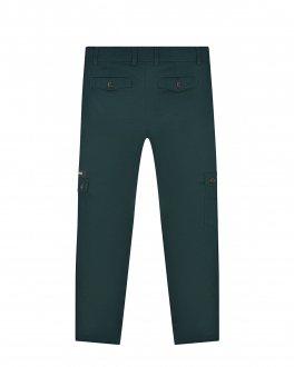 Зеленые брюки из габардина Dolce&Gabbana Зеленый, арт. L43P70 G7A9A V0707 | Фото 2
