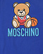 Синяя майка с принтом &quot;медвежонок-баскетболист&quot; Moschino | Фото 3