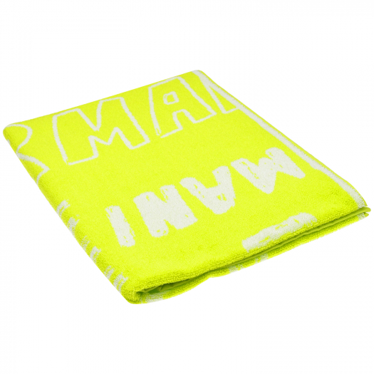 Желтое пляжное полотенце с лого Emporio Armani | Фото 1
