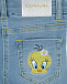 Голубые джинсы с логотипом Monnalisa | Фото 4