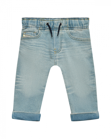 Брюки джинсовые на резинке с подворотами Diesel | Фото 1