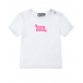 Белая футболка с розовым лого Diesel | Фото 1