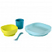 Набор посуды 4 предмета (2 тарелки, стакан, ложка), голубой BEABA | Фото 2