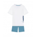 Хлопковая пижама: футболка и шорты Sanetta | Фото 1