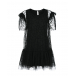 Черное платье с декором &quot;звезды&quot; Monnalisa | Фото 1