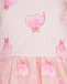 Розовое платье с аппликациями в форме сердечек Monnalisa | Фото 3
