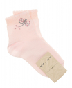 Светло-розовые носки со стрекозой из страз