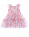 Розовое платье с цветочным принтом Monnalisa | Фото 2