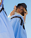 Платье с юбкой в бело-голубую полоску Fendi | Фото 2