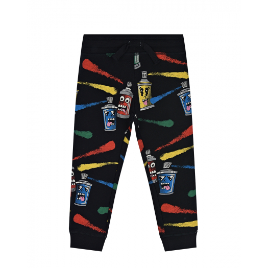Спортивные брюки с принтом &quot;баллончики с краской&quot; Stella McCartney | Фото 1