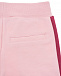 Розовые спортивные брюки с бордовыми лампасами Monnalisa | Фото 5