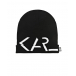 Черная шапка с логотипом Karl Lagerfeld kids | Фото 1