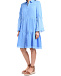 Голубое платье с рукавами-клеш 120% Lino | Фото 9