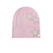 Розовая шапка со звездами из страз Il Trenino | Фото 1