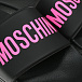 Черные шлепки с розовым логотипом Moschino | Фото 7