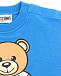 Голубой свитшот с принтом &quot;медвежонок с планшетом&quot; Moschino | Фото 4