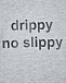 Серая толстовка с принтом Drippy no slippy  | Фото 3