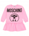 Розовое платье с логотипом Moschino | Фото 1