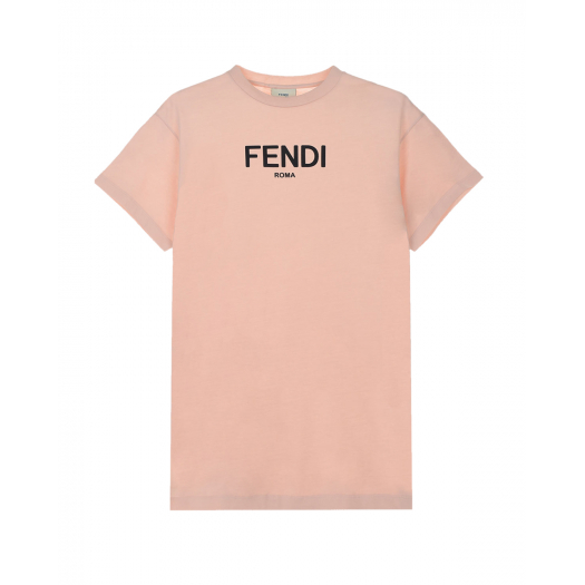 Розовая футболка с логотипом Fendi | Фото 1