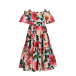 Платье из поплина с принтом &quot;камелии&quot; Dolce&Gabbana | Фото 1
