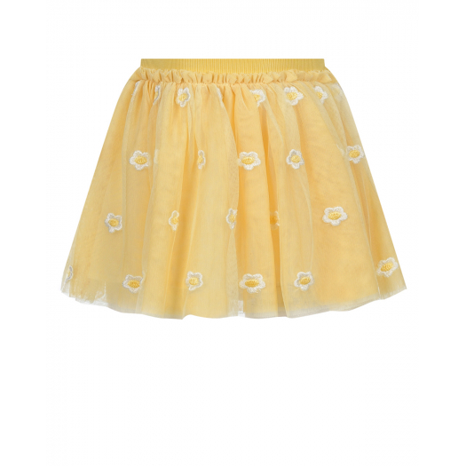 Желтая юбка с цветочной вышивкой Stella McCartney | Фото 1