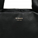 Черная сумка из кожи с широким ремнем на плечо, 23х27х7 см REE Projects | Фото 5