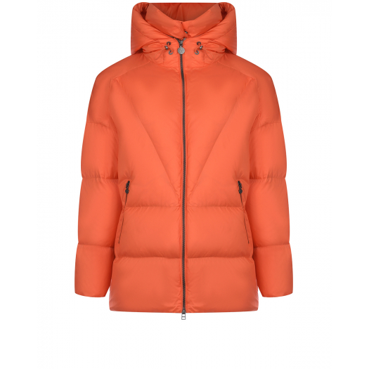 Удлиненная оранжевая куртка с капюшоном Naumi | Фото 1