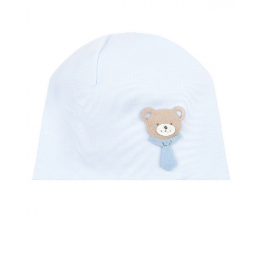 Голубая шапка с аппликацией &quot;медвежонок&quot; Story Loris | Фото 1