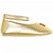 Золотистые пинетки-туфли Dolce&Gabbana | Фото 2