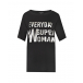 Черная футболка с принтом &quot;Everyday super woman&quot; Pietro Brunelli | Фото 1