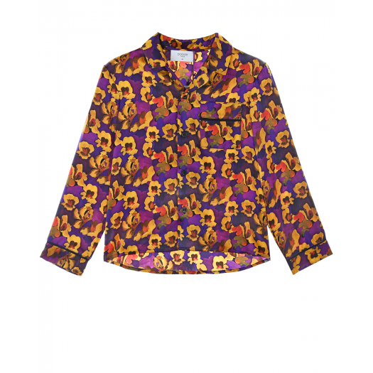 Шелковая блуза с цветочным принтом Paade Mode | Фото 1
