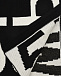 Черный шарф с белым логотипом, 60х130 см 5 Preview | Фото 3