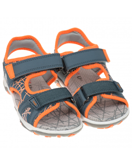 Синие сандалии с оранжевой отделкой SUPERFIT Синий, арт. 1-009467-8020 | Фото 1
