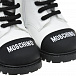 Белые ботинки с черными носами Moschino | Фото 7