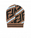 Коричневая шапка с логотипом Fendi | Фото 2