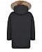 Черное пальто с отделкой из меха енота IL Gufo | Фото 2